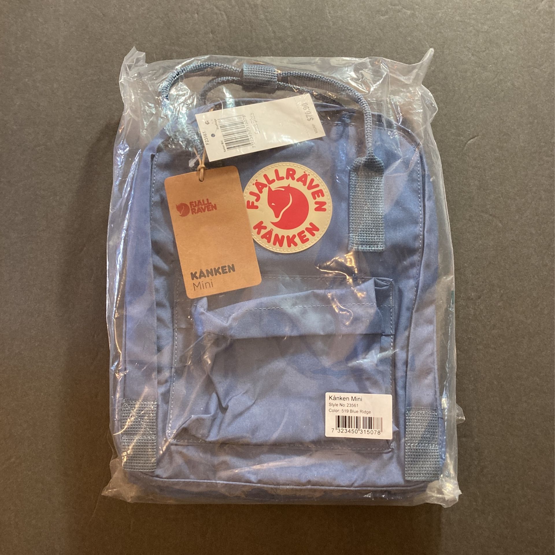 Fjallraven Kanken Mini backpack Blue NEW w Tags
