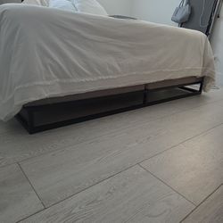Low Profile Bed Frame. King Bed Base, Metal Base. Bed.