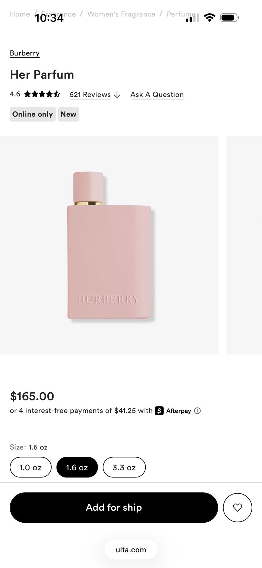 Burberry 50ml Her Parfum