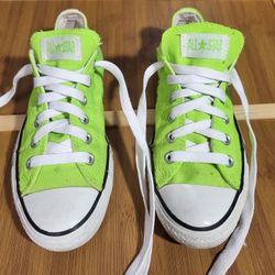 Womens Size 10 Men Size 12 Neon Green Converse All Stars