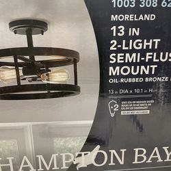 2- light semi-flush mount 