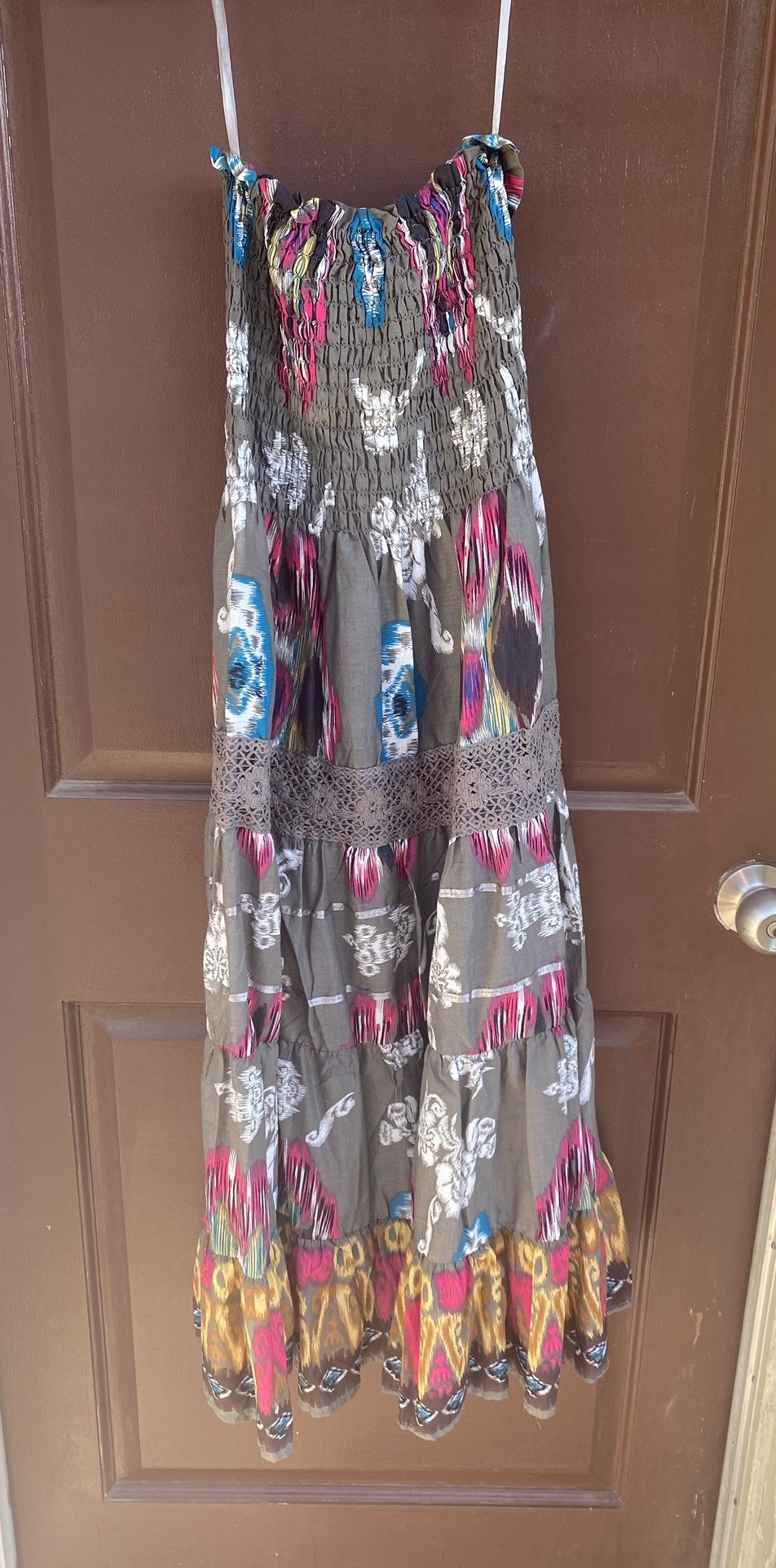 Boho Strapless Sundress .