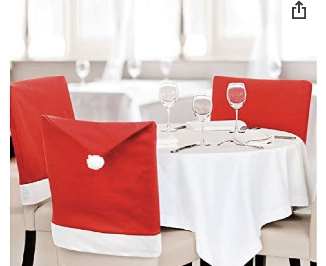 Santa Hat Chair Covers