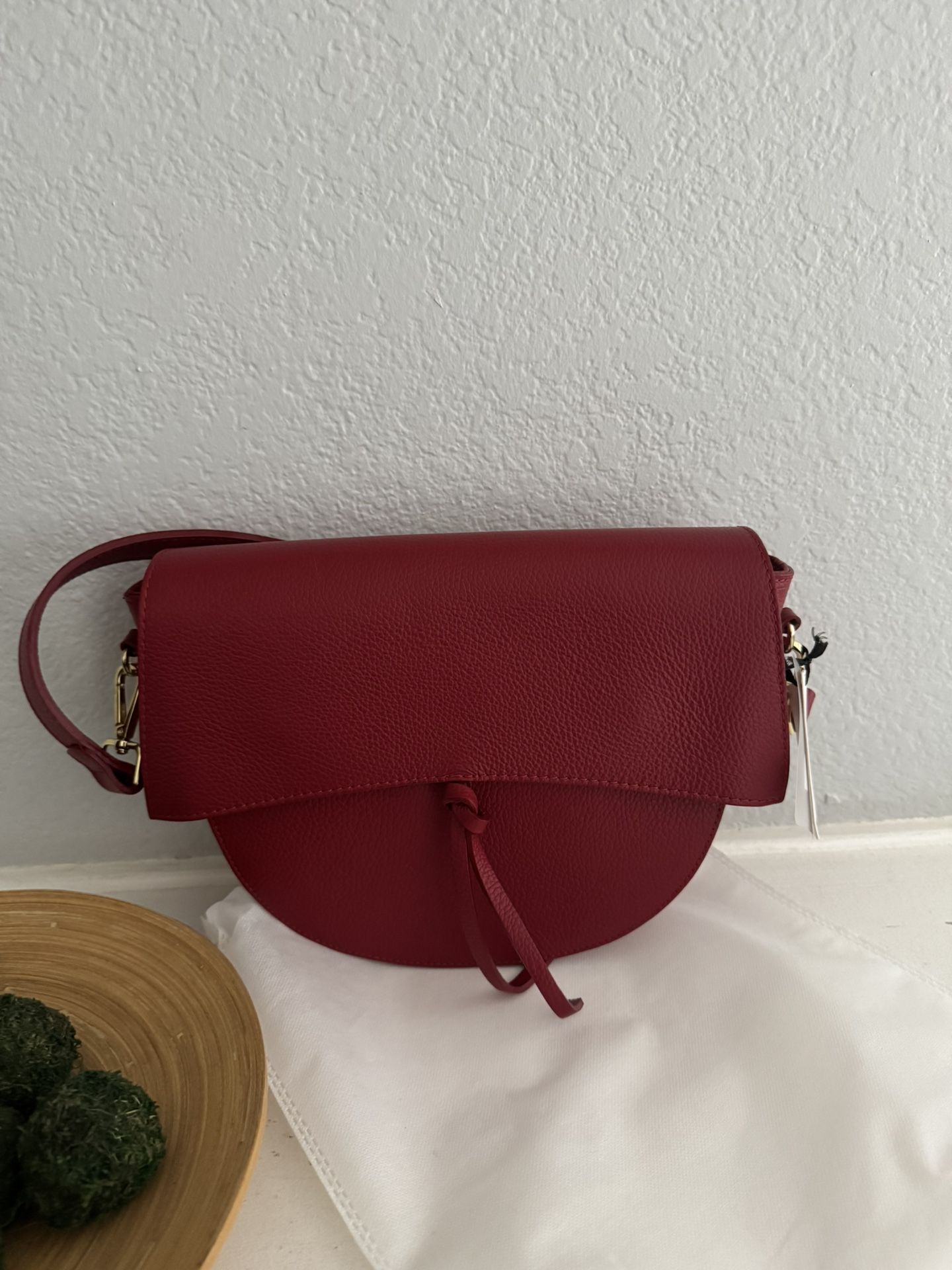 Red Leather Shoulder Bag