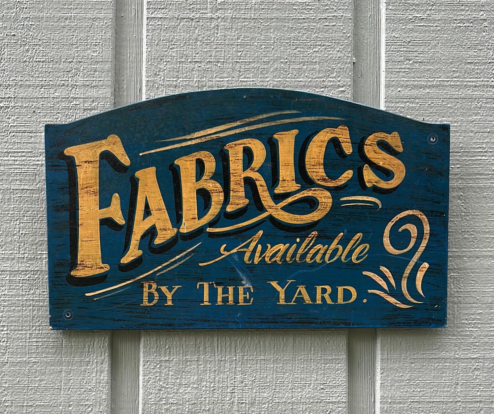 Fabrics Available By The Yard Wall Hanging Wood Sign