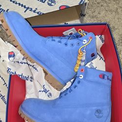 Timberland + Champion (Bright Blue Nubuck) Men size 9