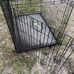 Dog cage $50   Size 30 Tall 26 wide 42 Long. Located Mount Dora Fla 32757 Tray has crack on the front but still useable.