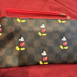 Disney Mickey Mouse Wallet Long Zipper Cartoon Fashion Women Girls Coin Purses Anime Leather Clutch