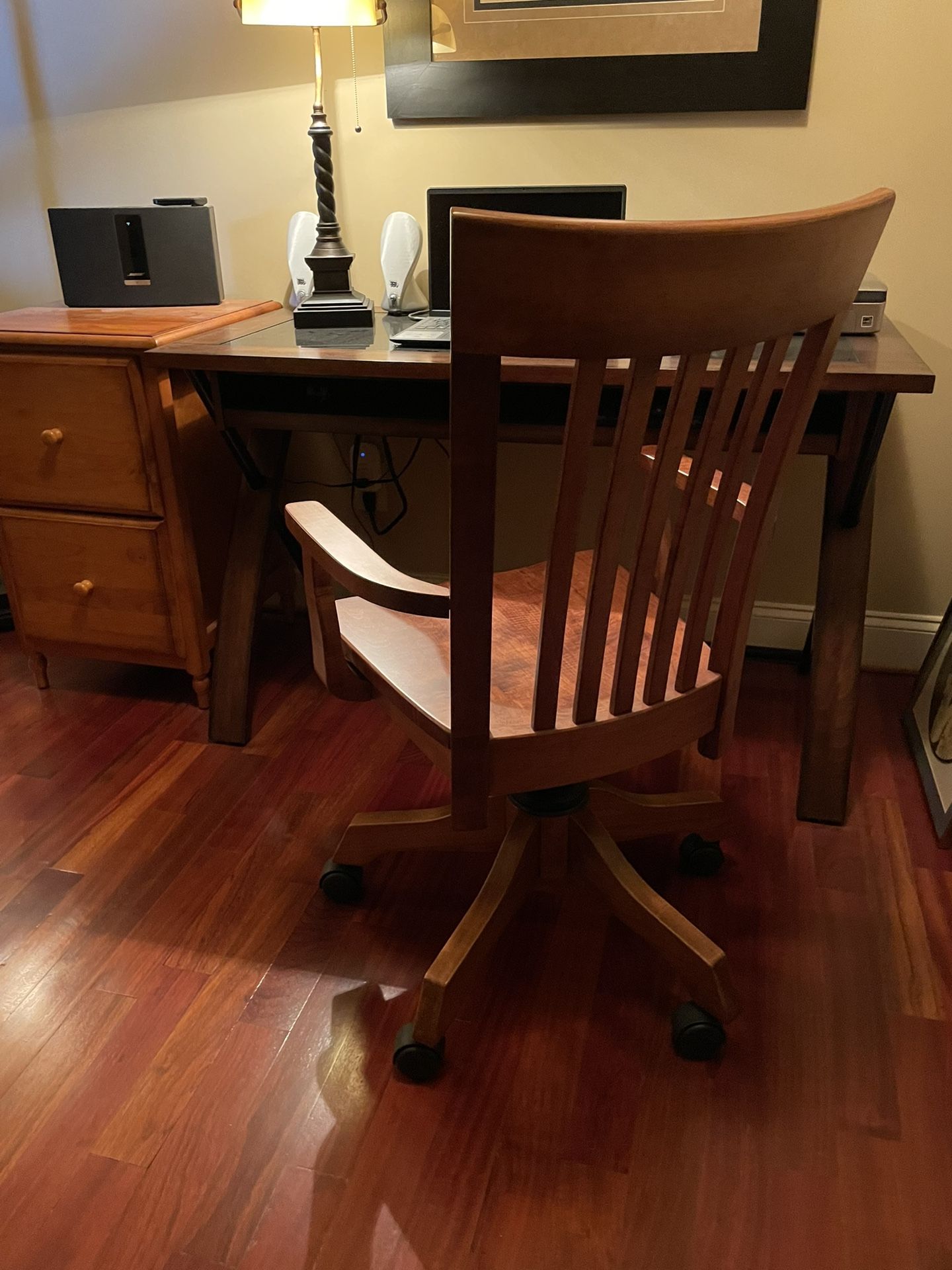Mint Condition Amish Chair And Desk July 4th Sale.