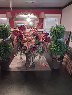 Beautiful silk plants and flowers