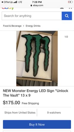 Monster Energy Led Sign for Sale in San Diego, CA - OfferUp
