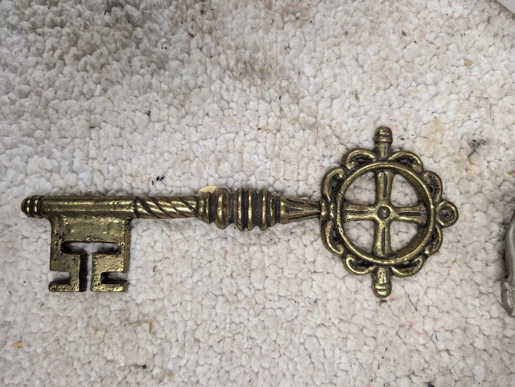 Antique Brass key From Mid 19th Century