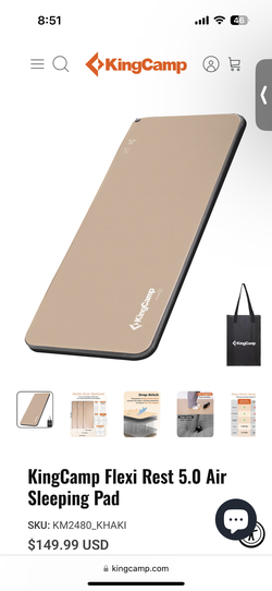 KingCamp Flexi Rest 5.0 Air Sleeping Pad Camping Mattress