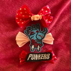 Punkers Embroidered Patch Set with Hair Bows handmade punk patch