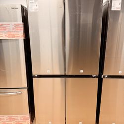 New Samsung - Bespoke 29 Cu. Ft. 4-Door Flex French Door Refrigerator with Beverage Center - Stainless Steel Model: RF29DB9600QLAA