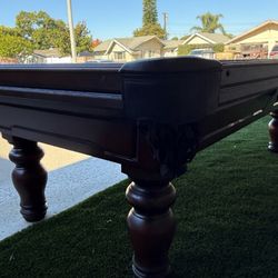 Brown walnut Pool Table By GoldenWest Billiards 8’ (Free Delivery & Pro Setup)