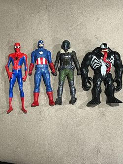 Marvel lot of 4 figure 6” Spider-Man & Vulture & Venom & Captain America