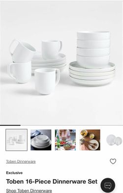 Crate and Barrel Toben 16 Piece Dinnerware Set