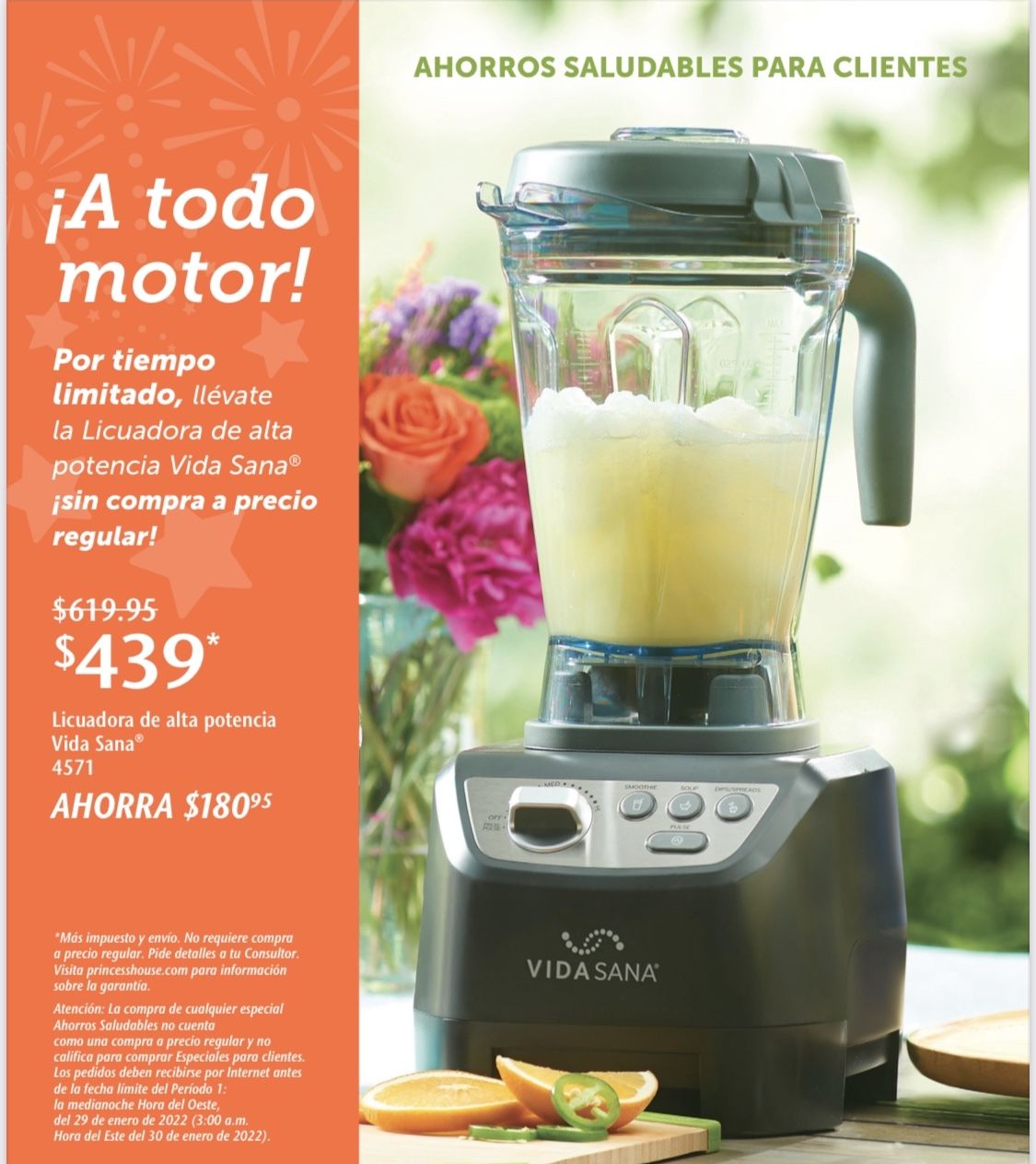 Princes house Vida sana High power Blender Licuadora De Princess