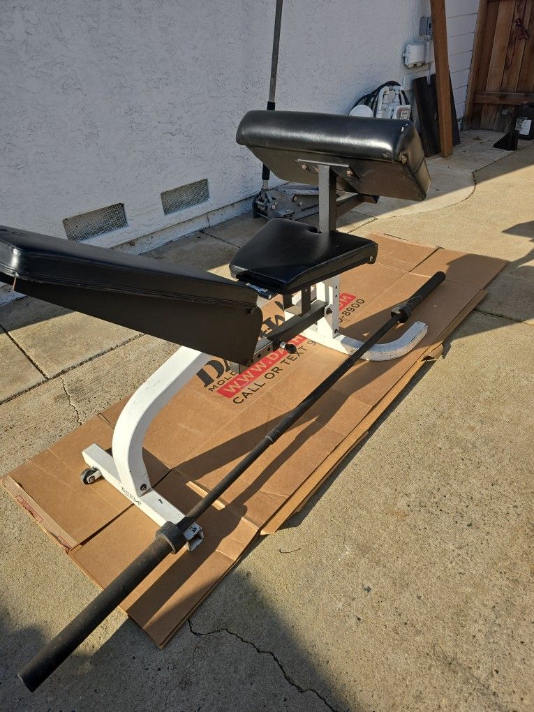weightbench and and bench press or squat bar