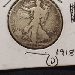 1918 D - Walking Liberty Half Dollar