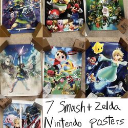 7 Nintendo Zelda Smash Brothers Posters Xenoblade
