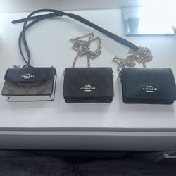 Coach Mini  Wallets W Chain 