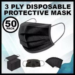 Black Face Masks (50pc)