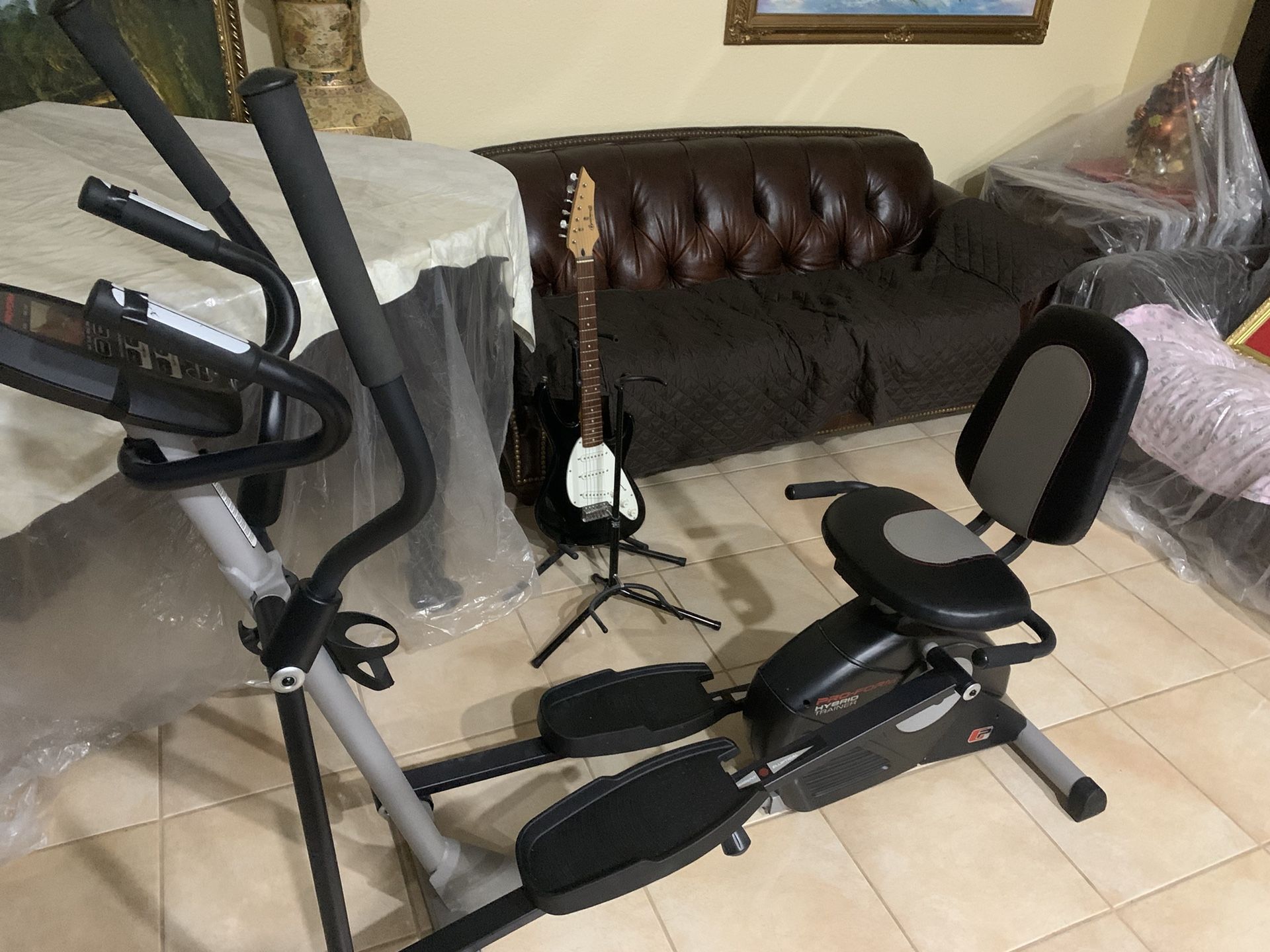 Elliptical, seated and standing option