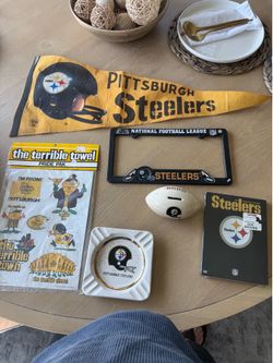 Vintage Pittsburgh Steelers 1970s 1980s Bank Ashtray Terrible Towel