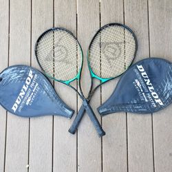 2 Dunlop Power Master Extra Long Oversize Tennis Rackets