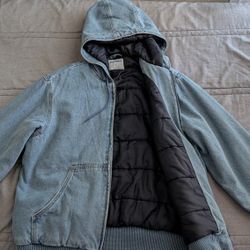 Oversized Denim Zip Hoodie/Jacket - Old Navy 