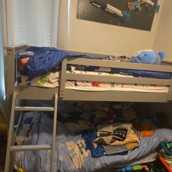 gray Bunk beds 