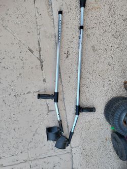 Crutches Pair Adjustable Aluminum