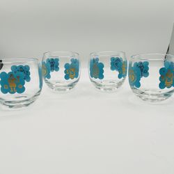 Mid-Century Modern 1960s “Pennsylvania Duch “ Roly-poly Glasses Set Of 6