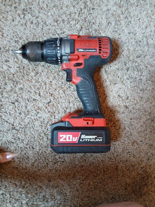 Bauer 20v 1/2" Drill/Driver w/ 20v Lithium Battery