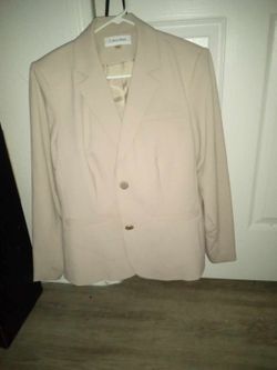 Calvin Klein tan Blazer size 14w 