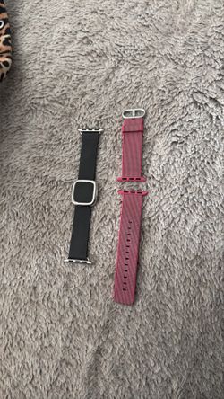 Vintage Apple Watch Bands (leather & original woven nylon)