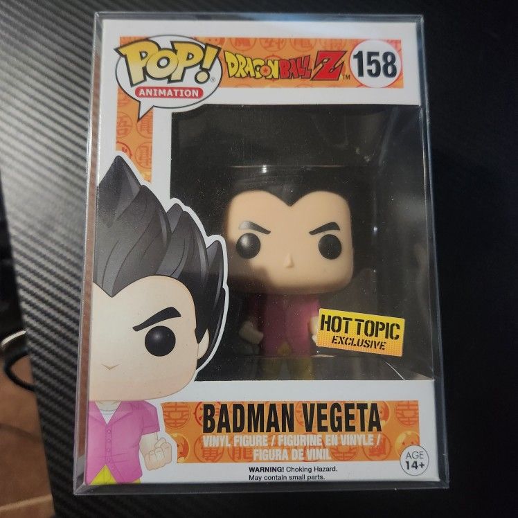 Dragon Ball Z Badman Vegeta Funko Pop 158 Hot Topic Exclusive
