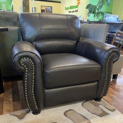 Dark Brown Top Grain Leather Chair