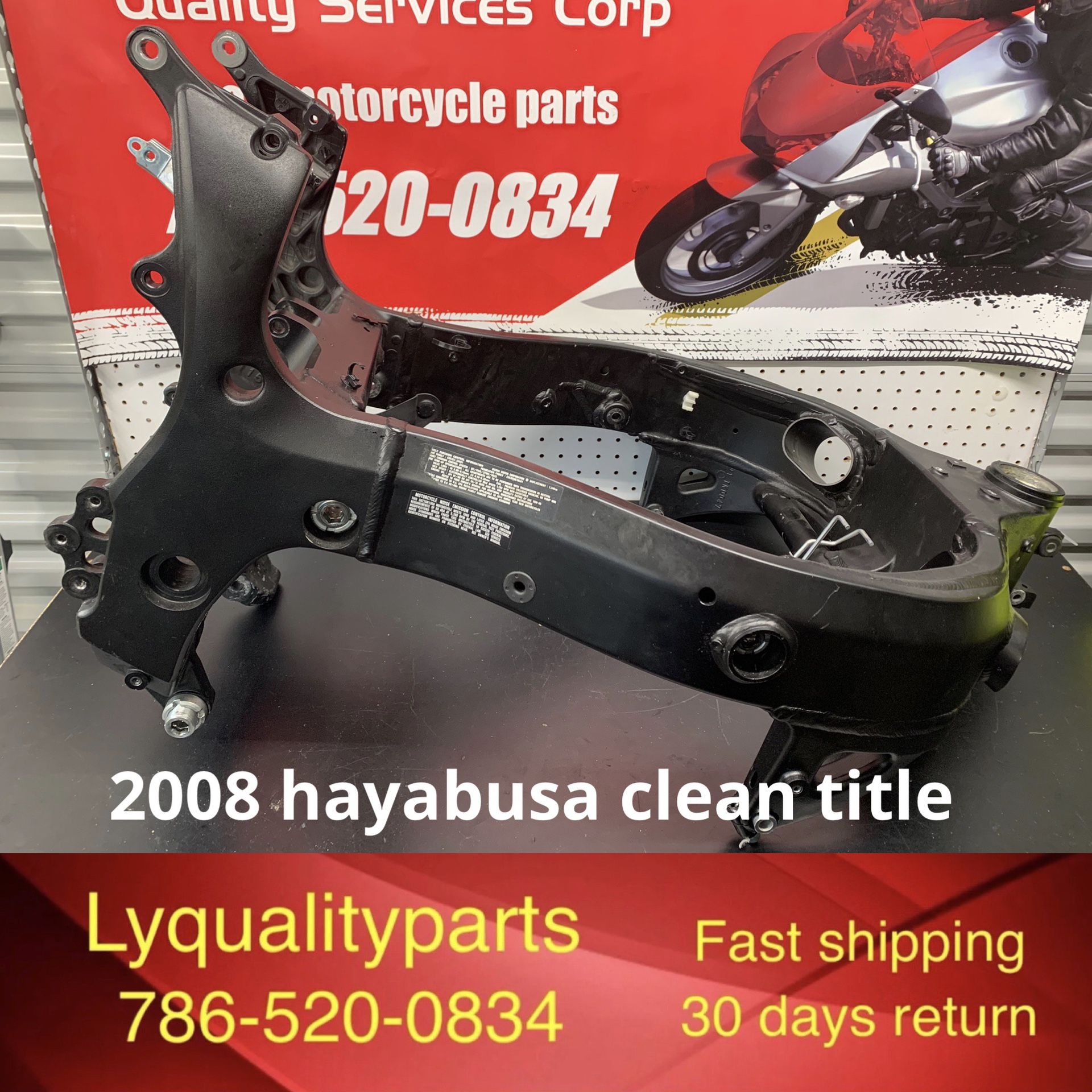 2008 hayabusa clean title frame chassis