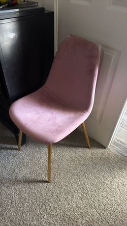 Pink and gold chair