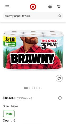 Brawny 6 pack triple rolls