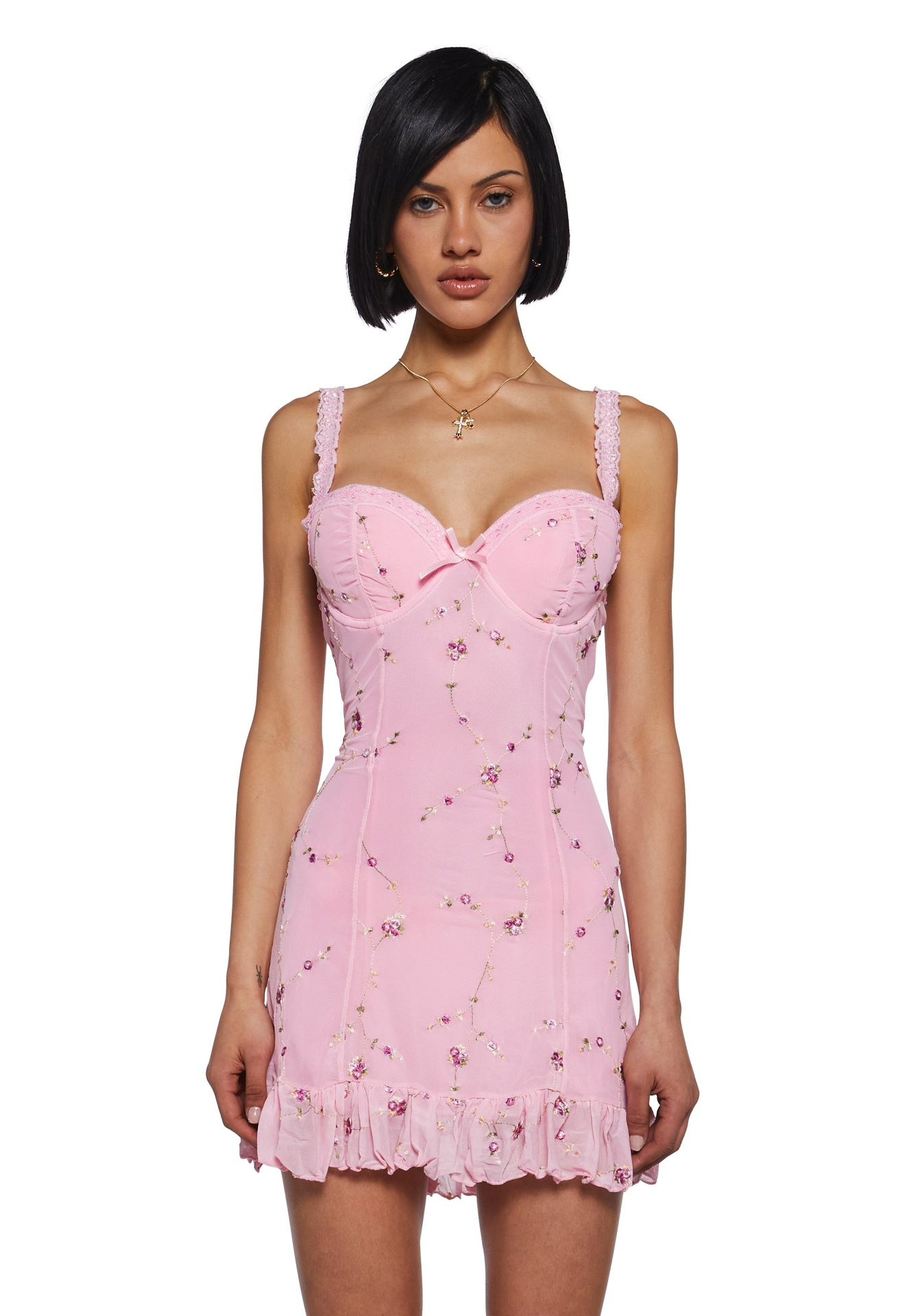 Sugar Thrillz Pink Floral Dress