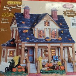 Rare michaels exclusive Lemax spooky town brickle residents 05108 missing light
