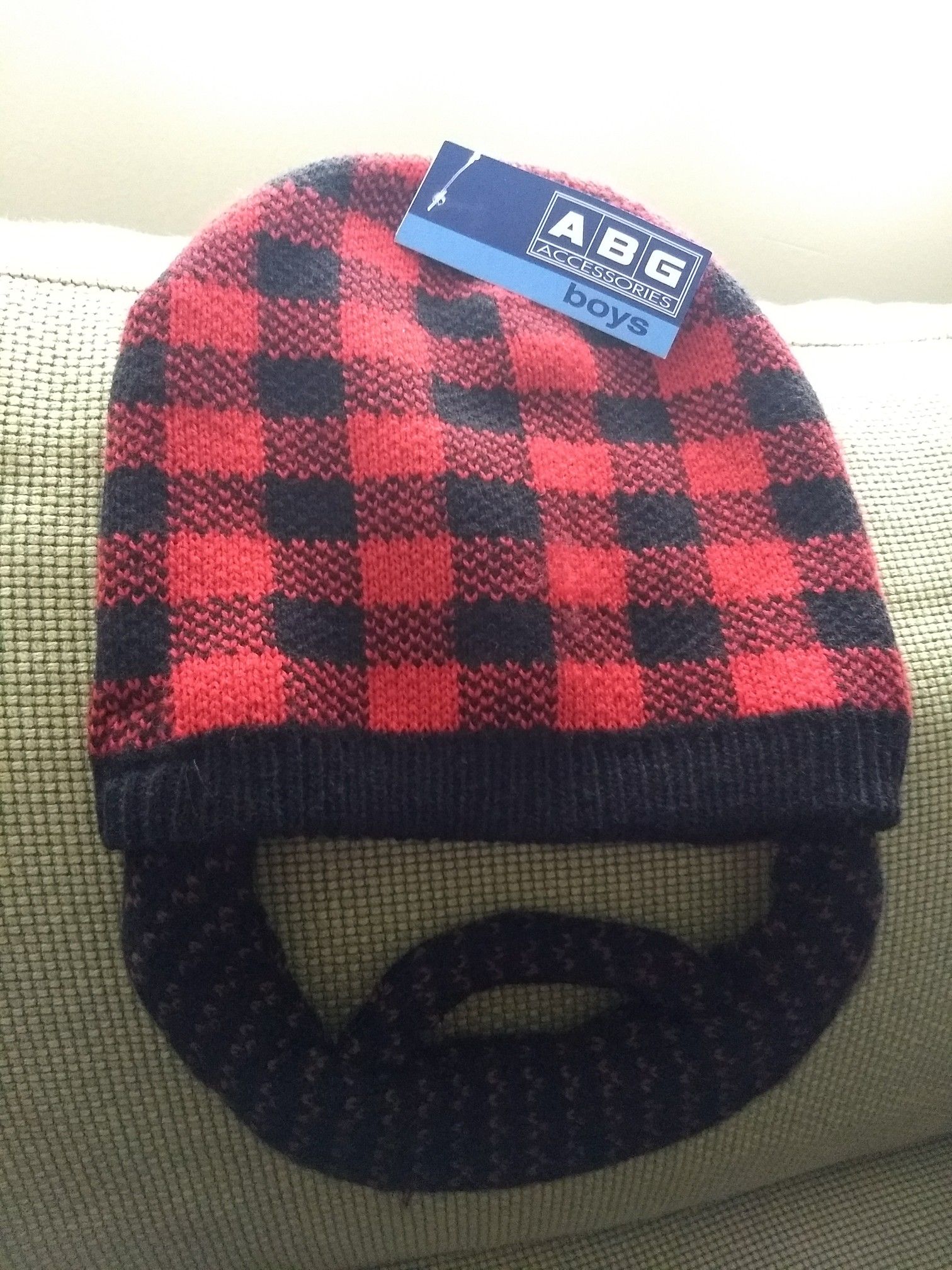 Knitted funny hats with mustache and beard