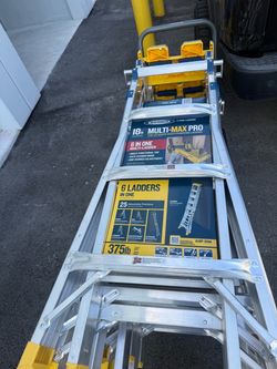 18 ft. Reach Aluminum 6-in-1 Multi Position Ladder with 375 lb. Load Capacity Type IAA Duty Rating
