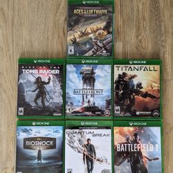7 XBOX ONE Games (Aces is Brand New Sealed)
