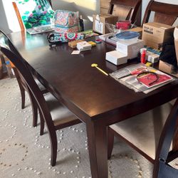 6 Seat Dining Table Set With Chairs 