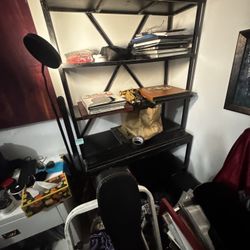 Shelf 7 ft tall compact built in desk